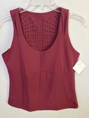 NWT Elastique Athletics Radiant Lymphatic Compression Tank Top Burgundy Size L